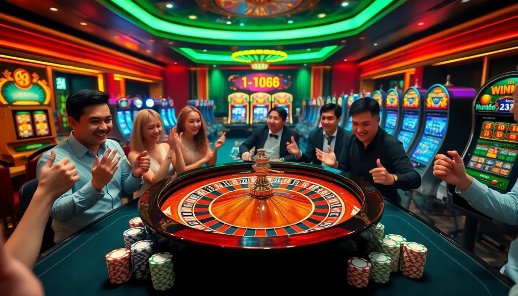 Experience the excitement of pengeluaran china in a luxurious casino environment with roulette and lively players.