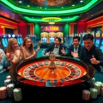 Experience the excitement of pengeluaran china in a luxurious casino environment with roulette and lively players.