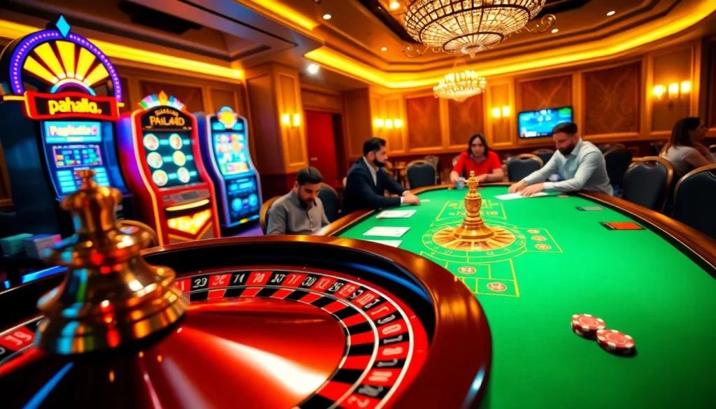Experience high-stakes excitement at a luxury casino with pahala4d gaming elements at play.