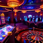 Engage in thrilling online gambling experiences with kaptenjackpot's vibrant casino interface showcasing poker chips and slot machines.