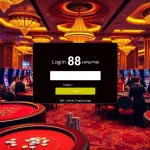 Exciting gambling scene showcasing casino games and the digital interface for 88i đăng nhập