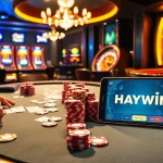 Engaging scene of players at a poker table showcasing excitement and strategy at https://1haywin.us.com/.