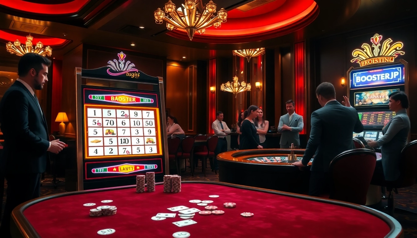 Experience the thrill of gambling with Boosterjp's vibrant slot machine and exciting casino atmosphere.