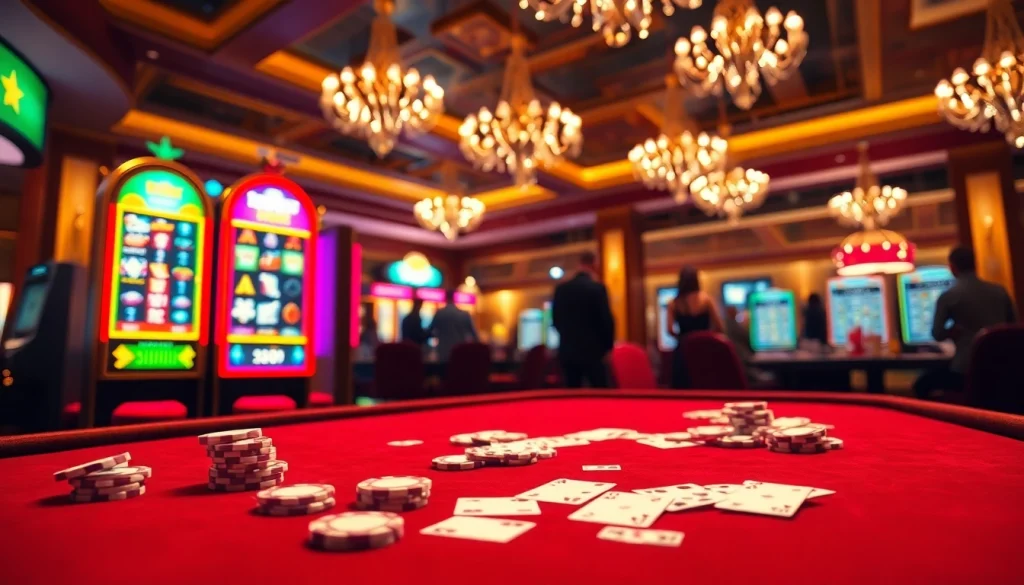 Exciting players enjoying the slot online apiraja88 experience at a vibrant casino.