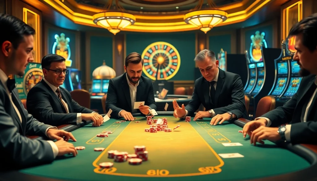 Exciting poker scene showcasing professional players, poker chips, and casino ambiance featuring 88xx.