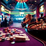 Experience the thrill of gojekpot with vibrant casino tables and exciting slot machines.