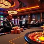 Một cảnh sòng bạc sống động tại 24kclub, với các trận poker đầy quyến rũ và máy đánh bạc thú vị.